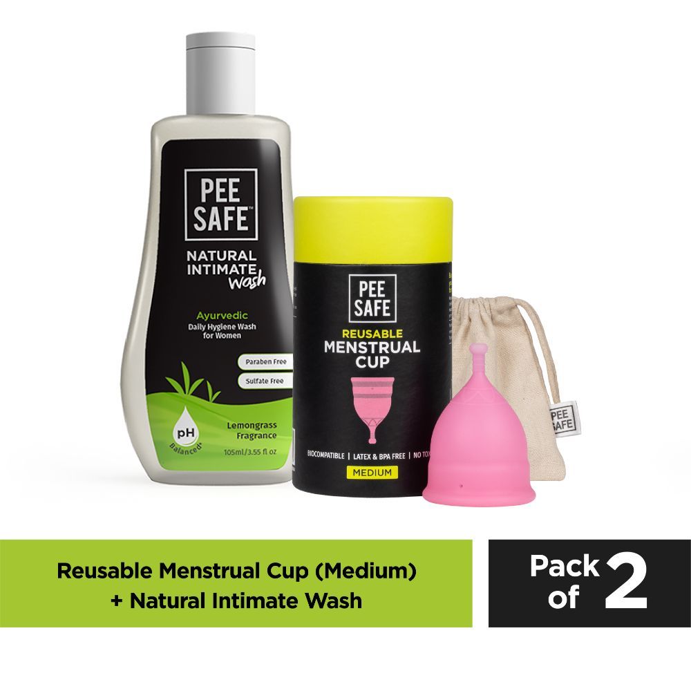 Buy Pee Safe Us Fda Approved Reusable Menstrual Cup Small + Pee Safe