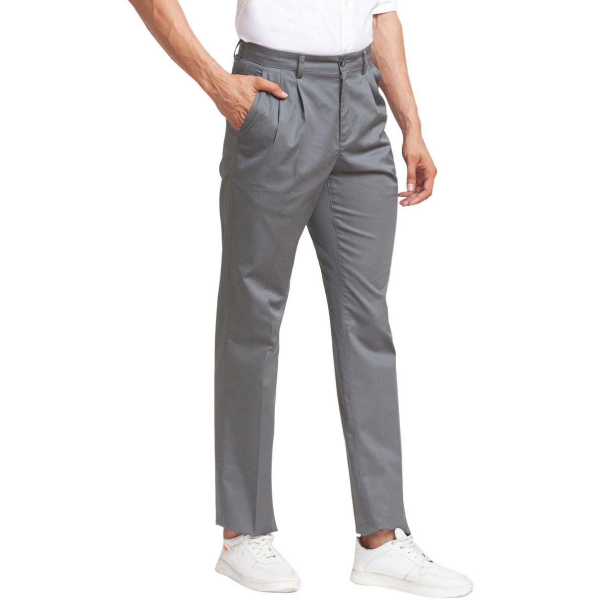 COLORPLUS Regular Fit Men Grey Trousers  Buy COLORPLUS Regular Fit Men  Grey Trousers Online at Best Prices in India  Flipkartcom