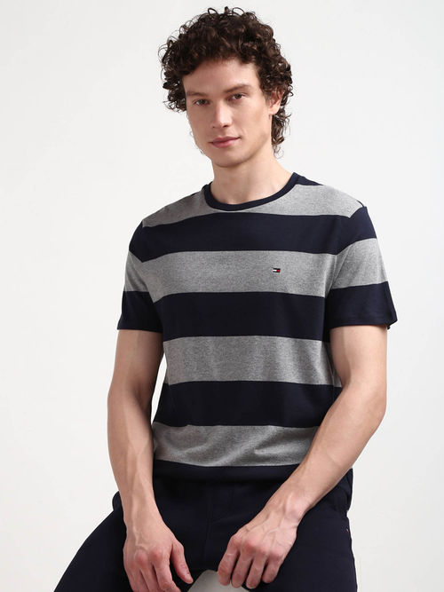 Tommy Hilfiger Blue Crew Neck Stripes T-Shirt