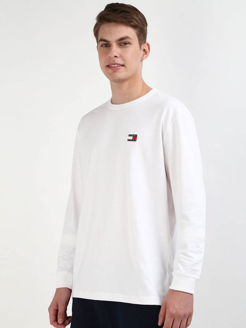Sportswear White Tommy Jeans Tommy Hilfiger White Round Neck Solid
