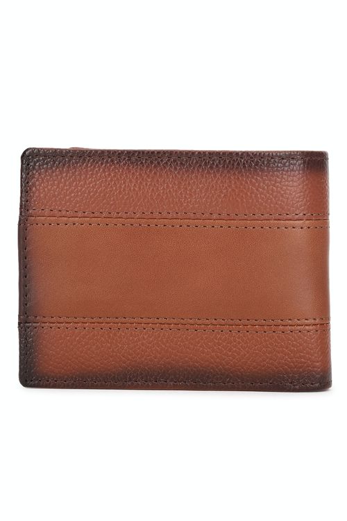 Buy Louis Philippe Men Brown Solid Two Fold Leather Wallet