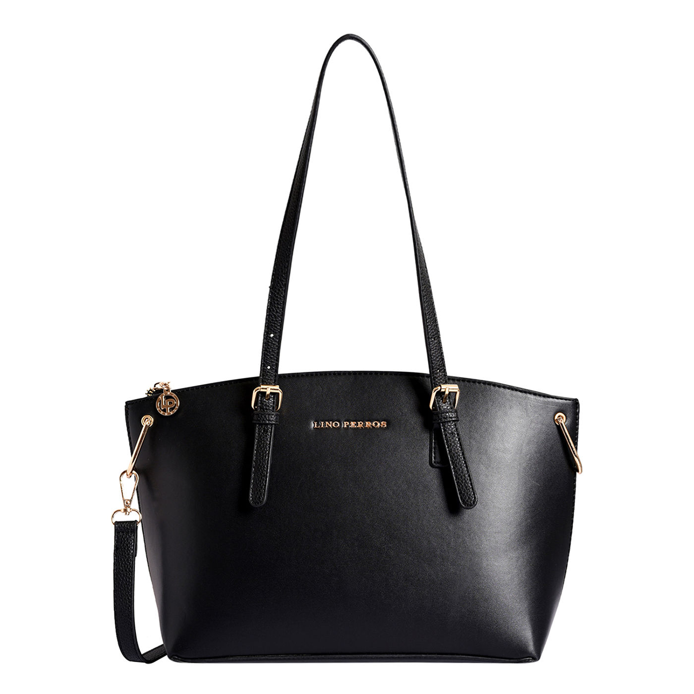 Lino Perros Women's Black Synthetic Leather Tote