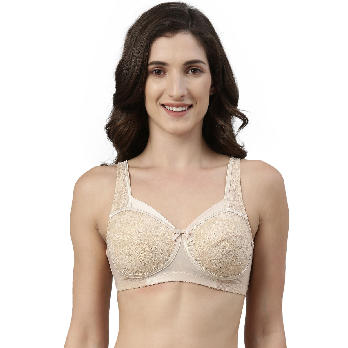 Buy Enamor Full Support Classic Lace Lift Non Padded Wirefree Bra Online