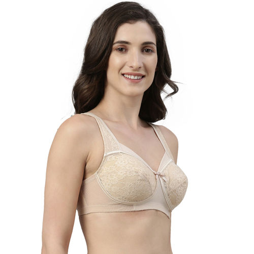 Buy Enamor Full Support Classic Lace Lift Non Padded Wirefree Bra Online