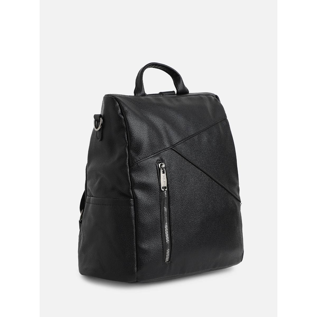 Buy Haute Sauce The Asymmetrical Black Broad Backpack Online