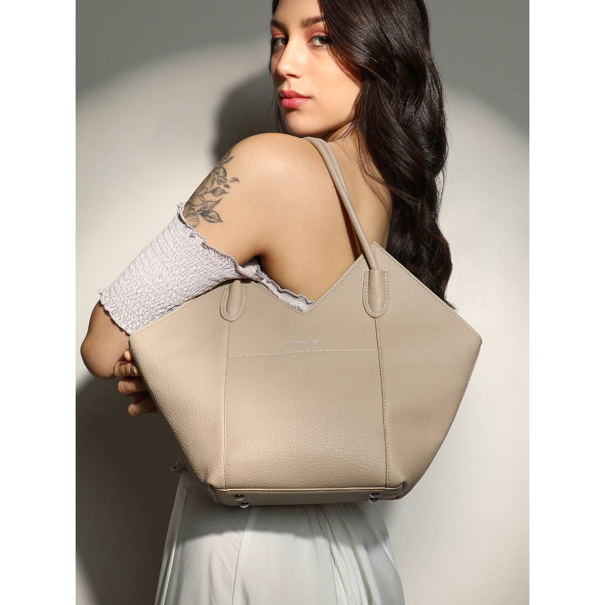 Haute Sauce Beige The Pike Tote Bag with Detachable Strap