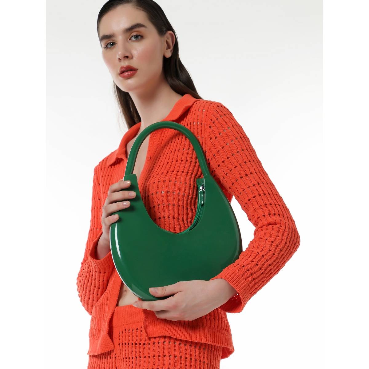 Haute Sauce Green The Lucida Hand Bag