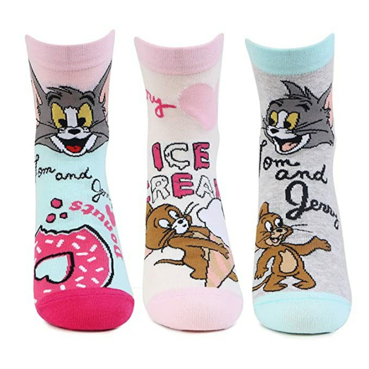 Calcetines Springfield Con Estampado De Tom (Tom Y Jerry) - Algodón Con Jacquard, Diseño Divertido Para Hombres