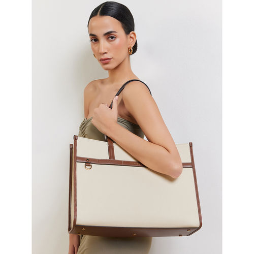 Buy MIRAGGIO Cruise Canvas Shoulder Tote Bag Fits Upto 16 Inches