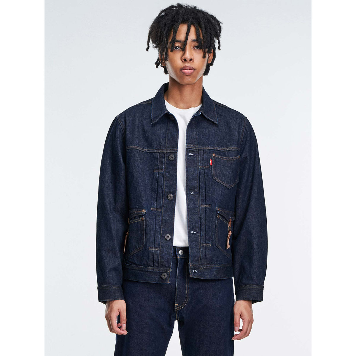 Levi s Men Shirt Collar Denim Jacket Blue