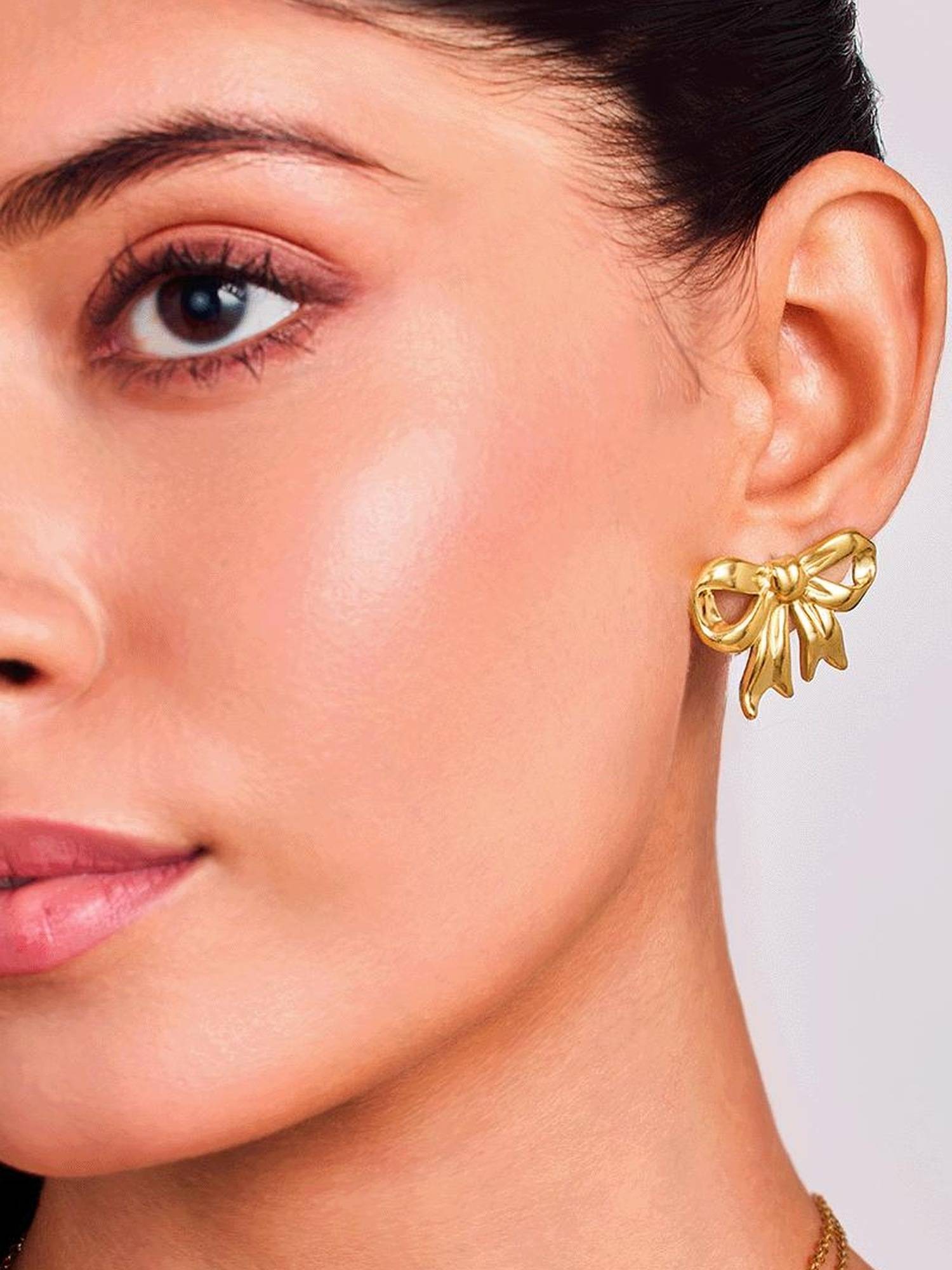ELRA 18K Gold Plated Molten Ribbon Earrings