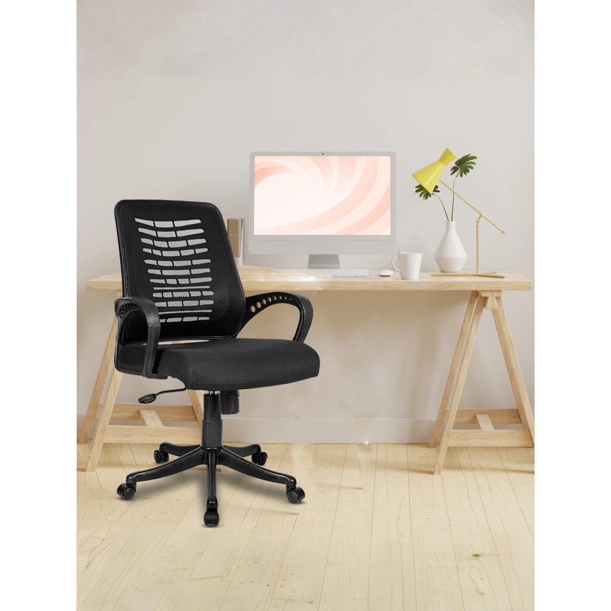 Buy Savya Home Apex Zoom Ergonomic Home and Revolving Office Chair Black Online