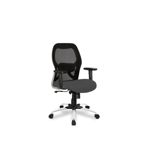 Savya Home Apollo Mid Back Office Chair with Adjustable Arms Any position  Tilt Lock Mechanism