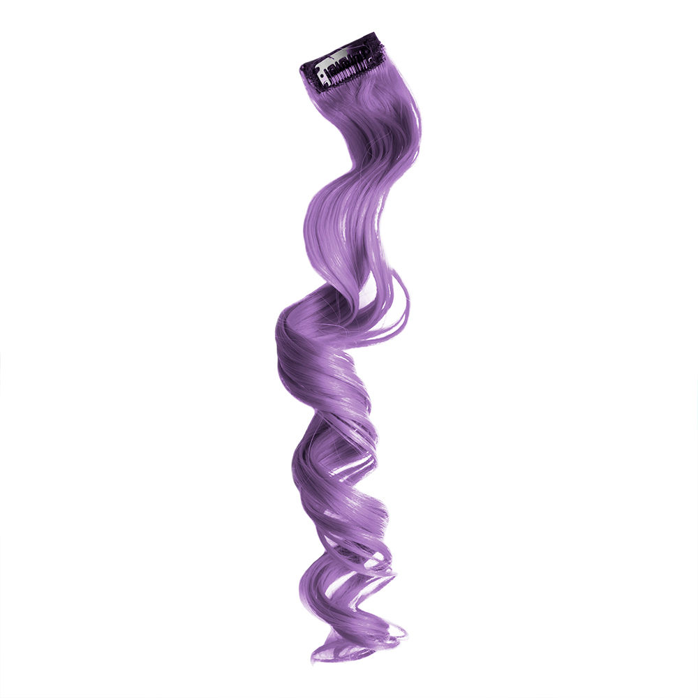 Streak Street Argyle Purple Curly Clip-On Strands