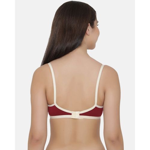 Buy Clovia Cotton Rich Solid Non-Padded Full Cup Wire Free T-shirt Bra -  Nude Online