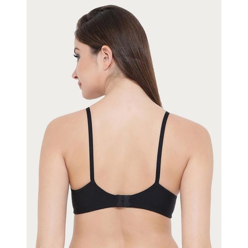Buy Non-Padded Non-Wired Spacer Cup Full Figure Bra in Black - Cotton Rich  Online India, Best Prices, COD - Clovia - BR4012A13