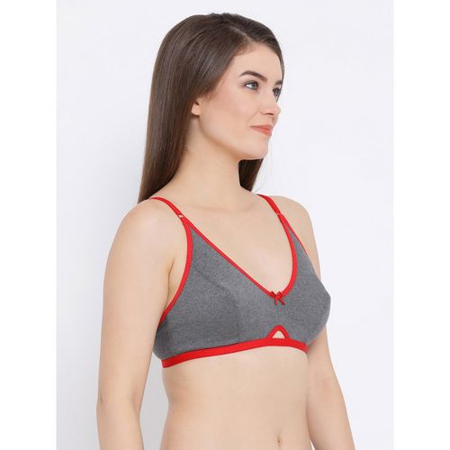 Buy Clovia Women's Cotton Rich Solid Padded Demi Cup Underwired