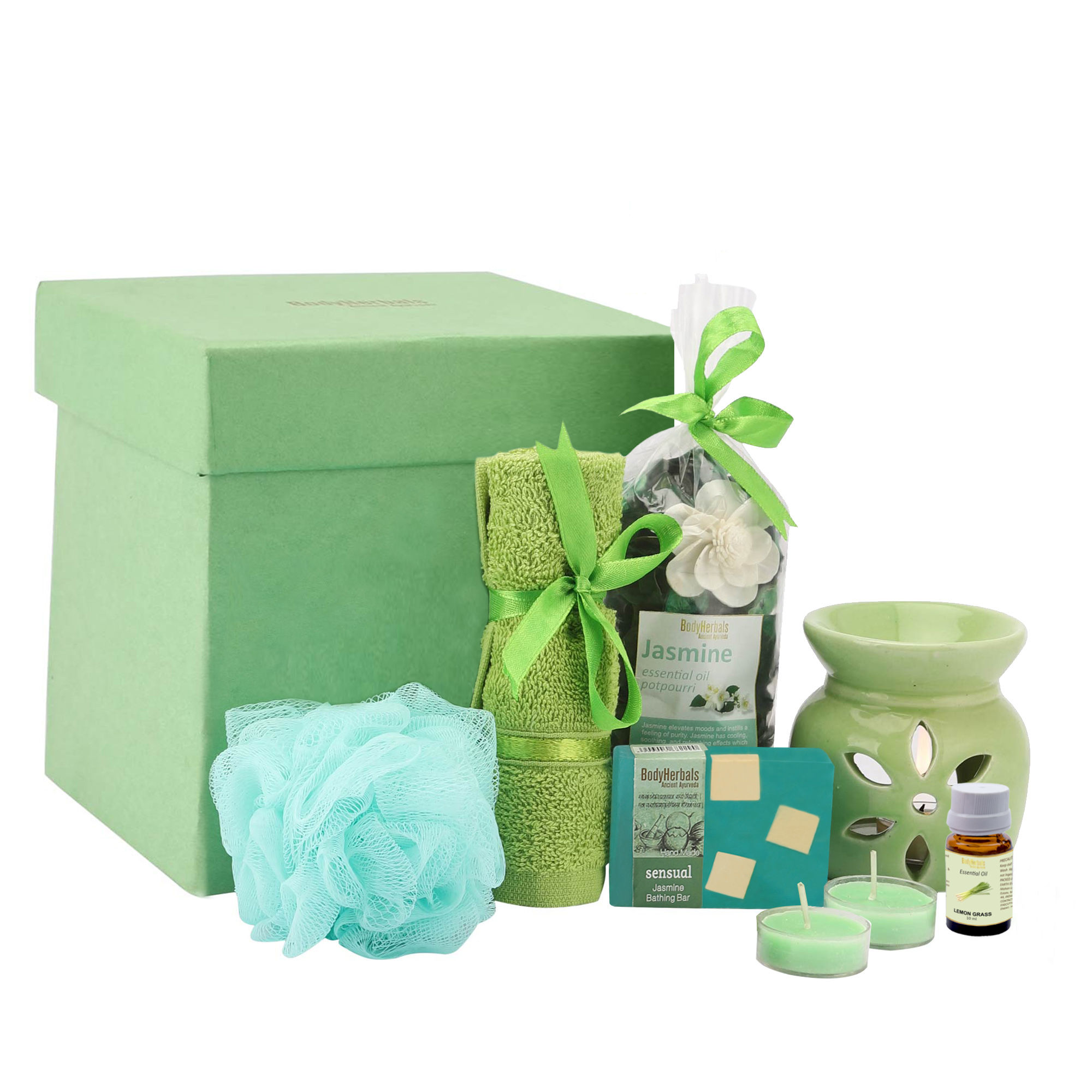 BodyHerbals Jasmine Soap Spa Set Gift Box - Gift Sets & Combos for Women & Men