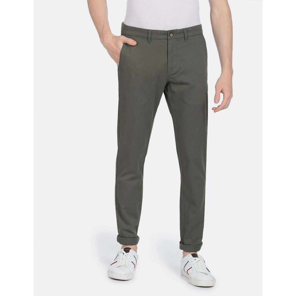 Buy US Polo Assn Flat Front Slim Fit Trousers Online at Low Prices in  India  Paytmmallcom