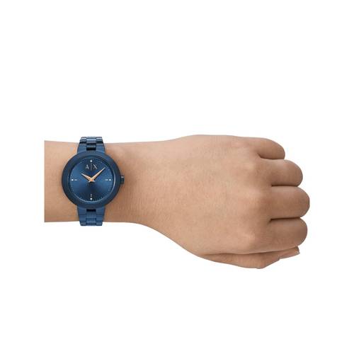 Buy ARMANI EXCHANGE Women Blue Round Dial Analog Watch  display picture 3