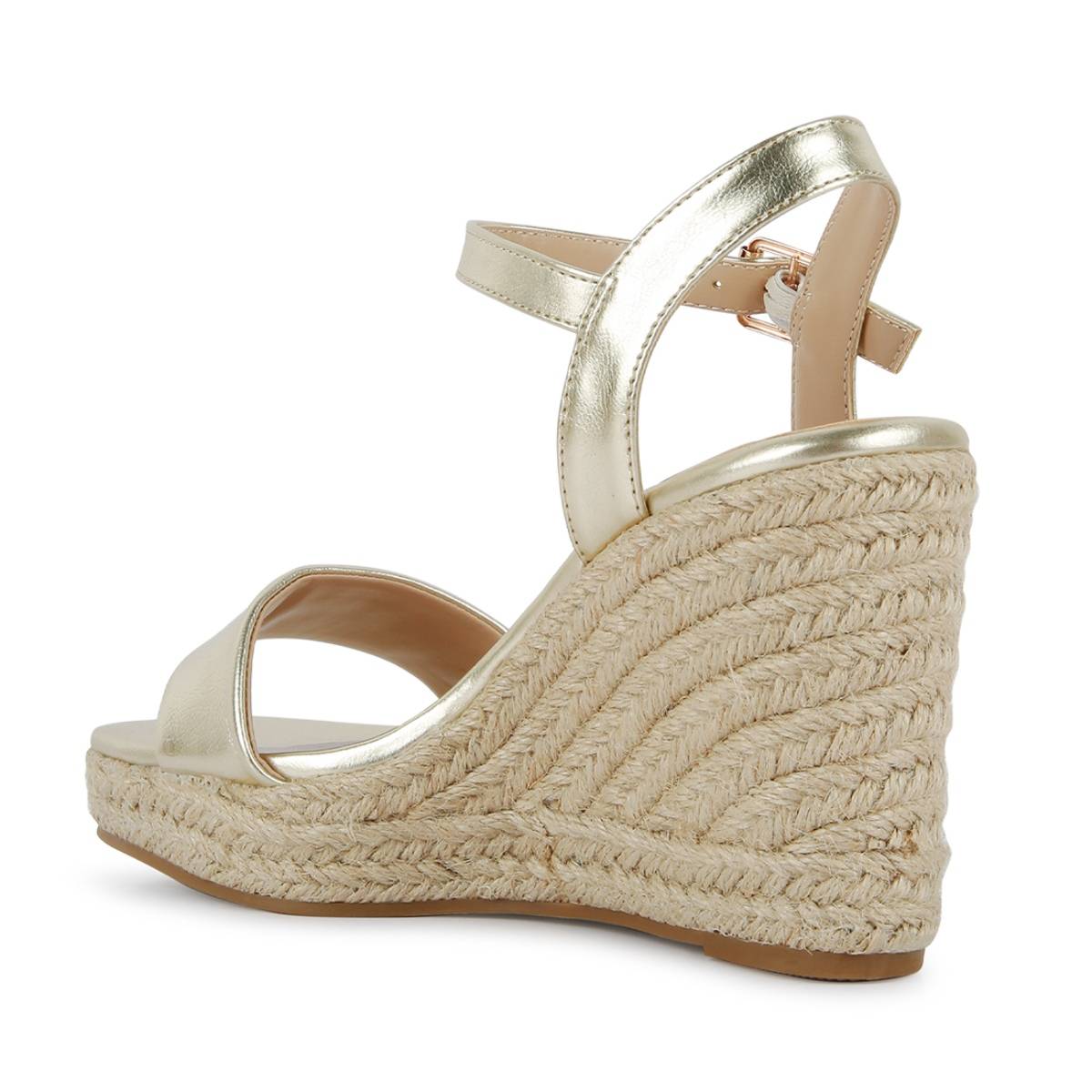 London Rag Wedge Buy London Rag Woven Gold Wedges Online