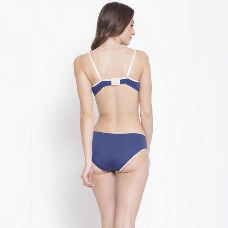 PrettyCat Wired TShirt Bra Panty Set Blue (32B) Buy PrettyCat Wired
