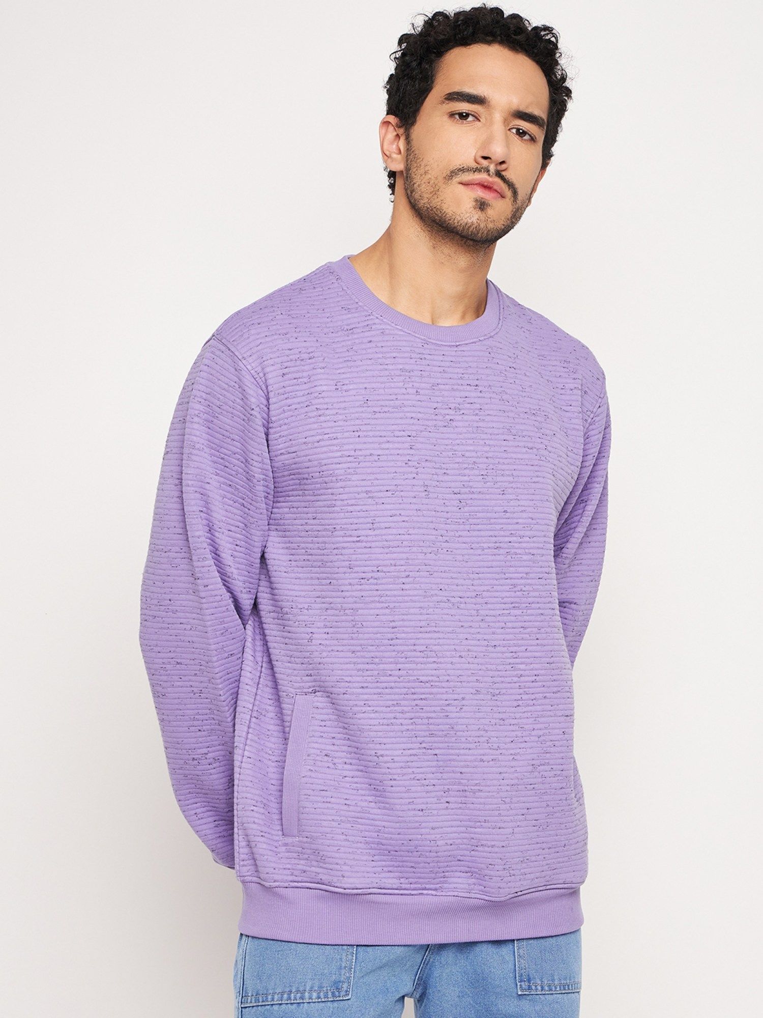 Club York Lilac Round Neck Sweatshirt