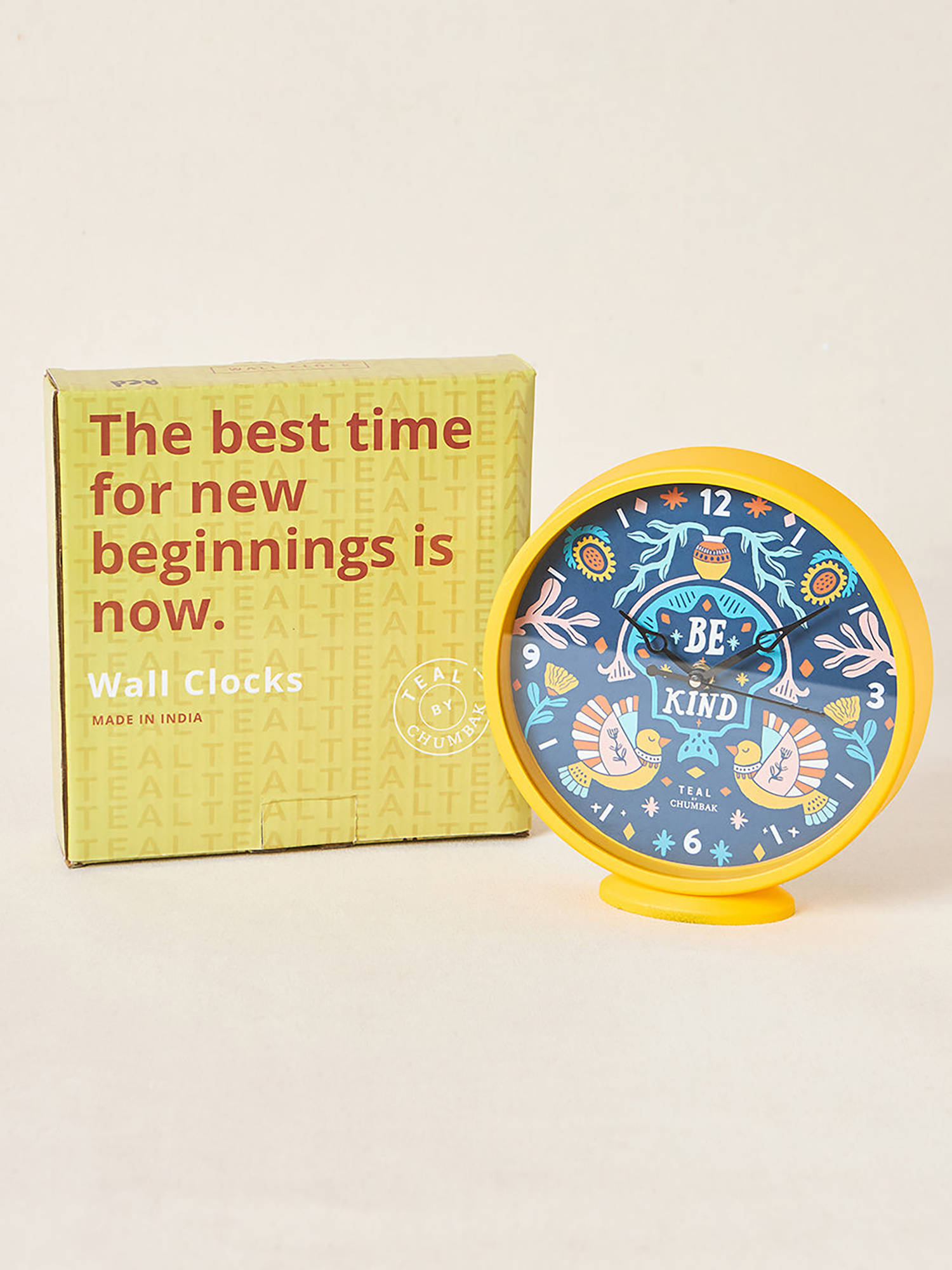 Teal by CHUMBAK Be Kind Table And Wall Clock