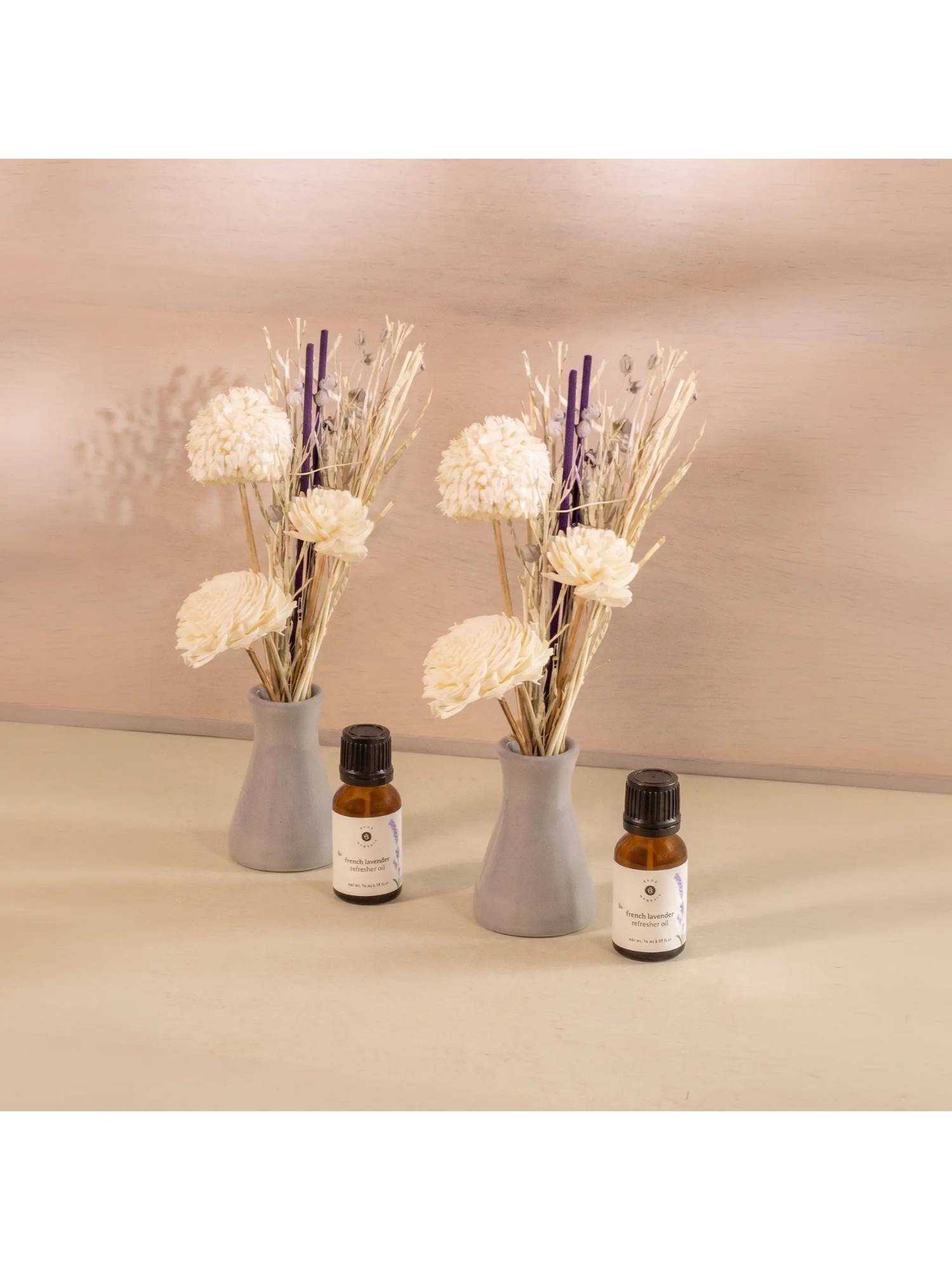Ellementry French Lavender Breathe Bloom Vase Diffuser Set