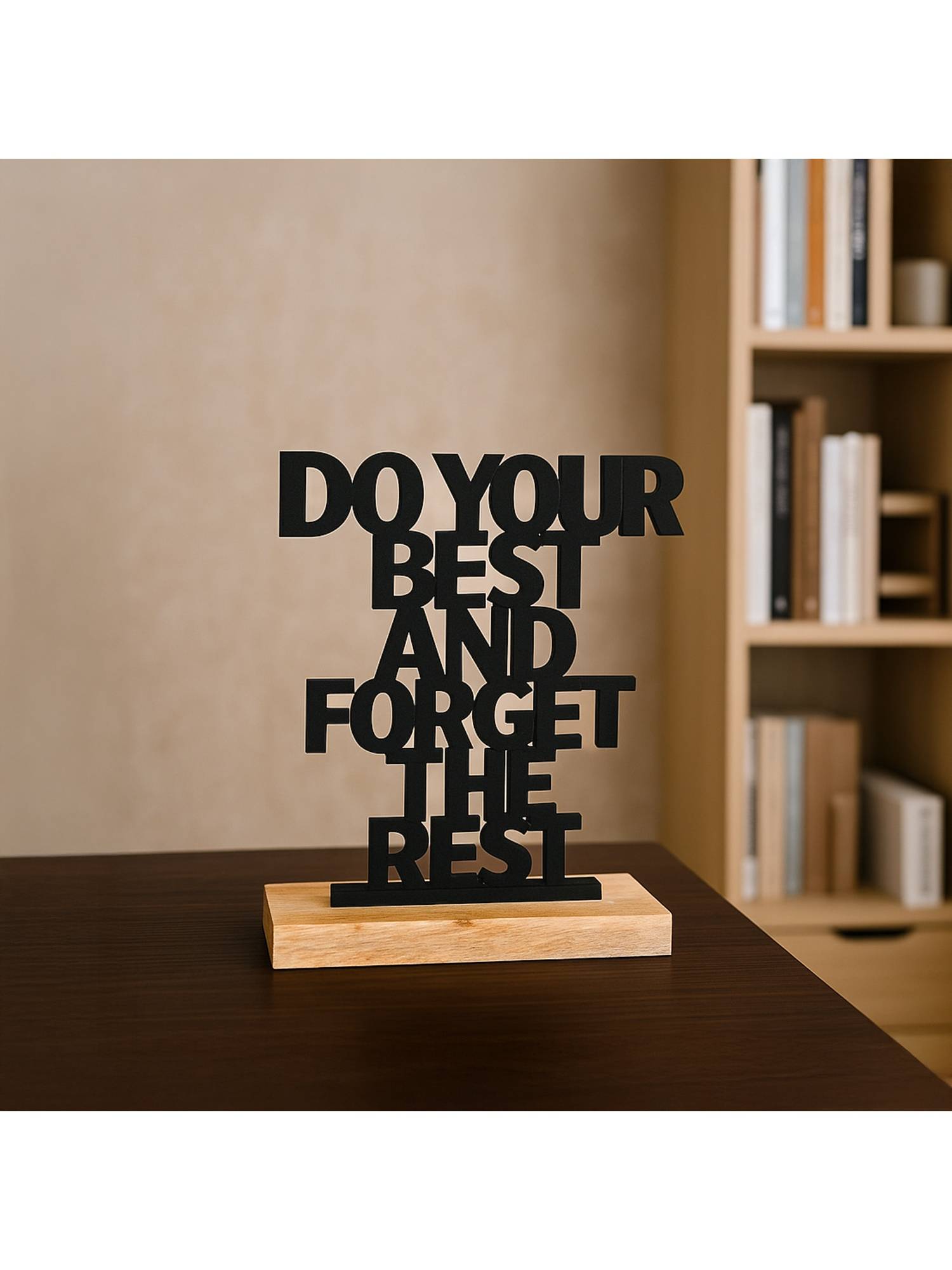 Voncasa Iron Black Colour Motivational Inspirational Quote