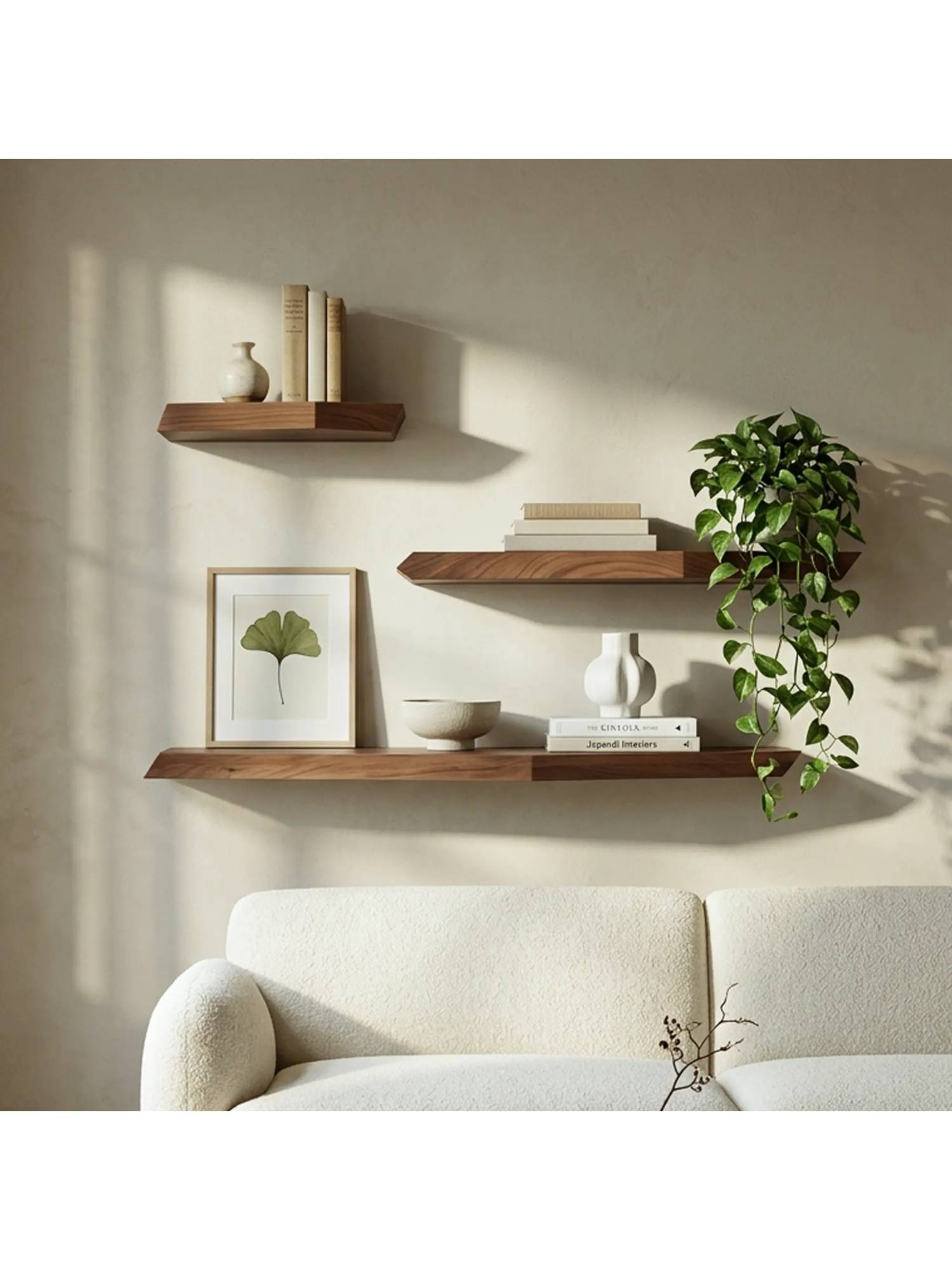 Ellementry Sculpt Wooden Shelf (Pack of 3)