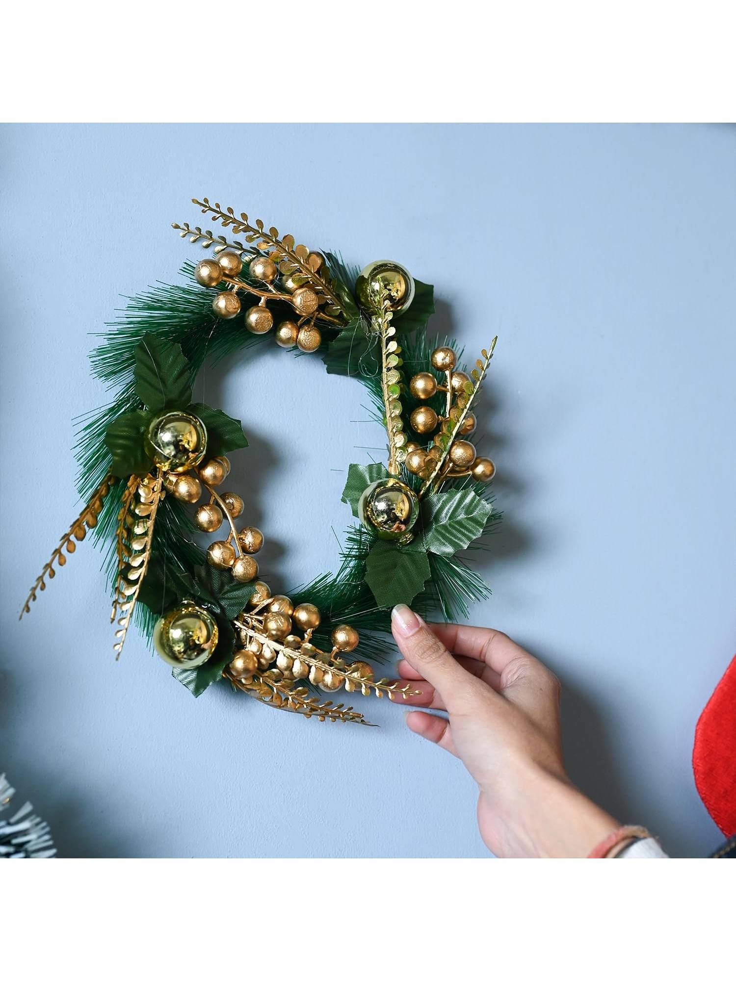 Voncasa Plastic Green Christmas Wreath