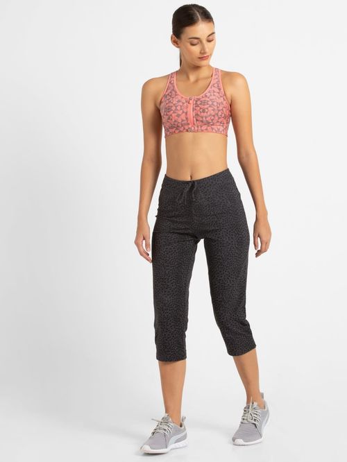 Buy Jockey Quick Drying Medium Impact Sports Bra - Peach Blossom Assorted  Prints at Rs.1299 online