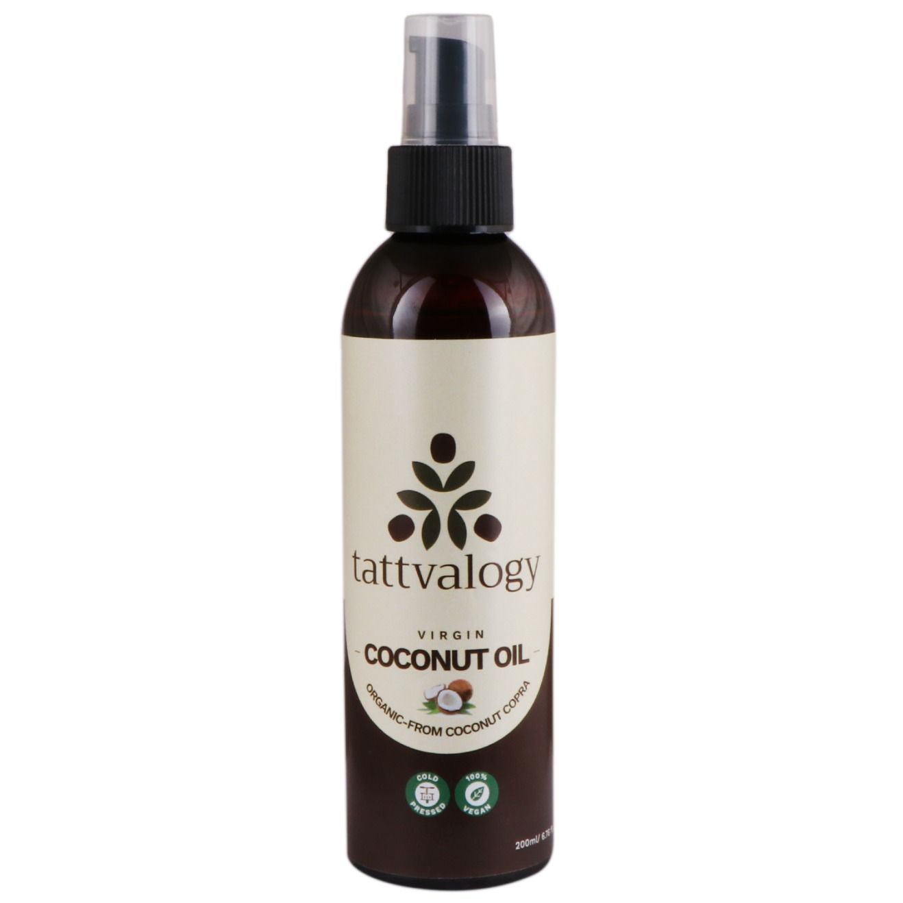 Tattvalogy Virgin Certified Organic Coconut Oil For Skin & Hair, Cold Pressed from Kerala