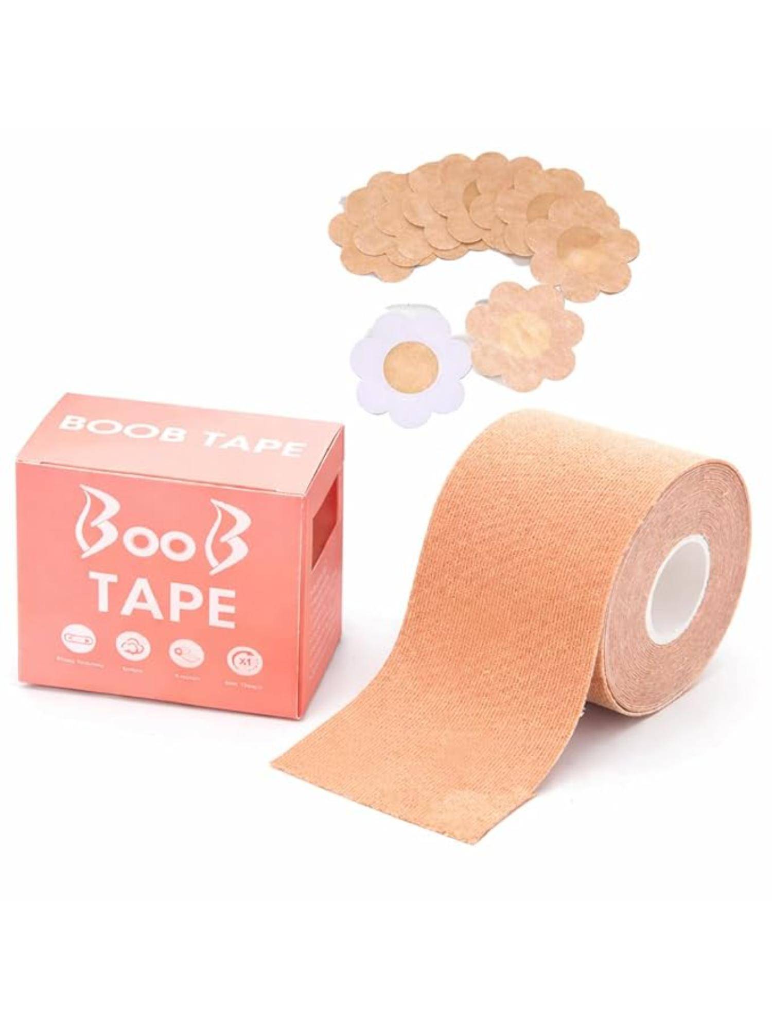 BRACHY Women’S Breast Lift Boob Tape for Push-Up Support and Shaping Bra (Beige)