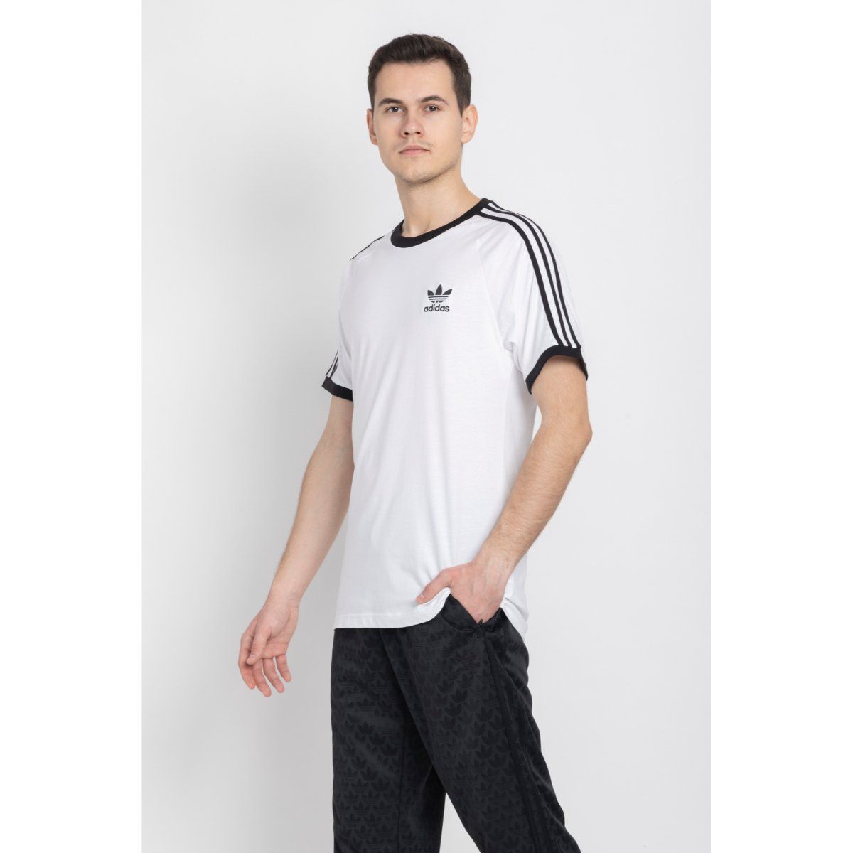 Buy adidas Originals Men 3 Stripes Tee White Casual T Shirt Online