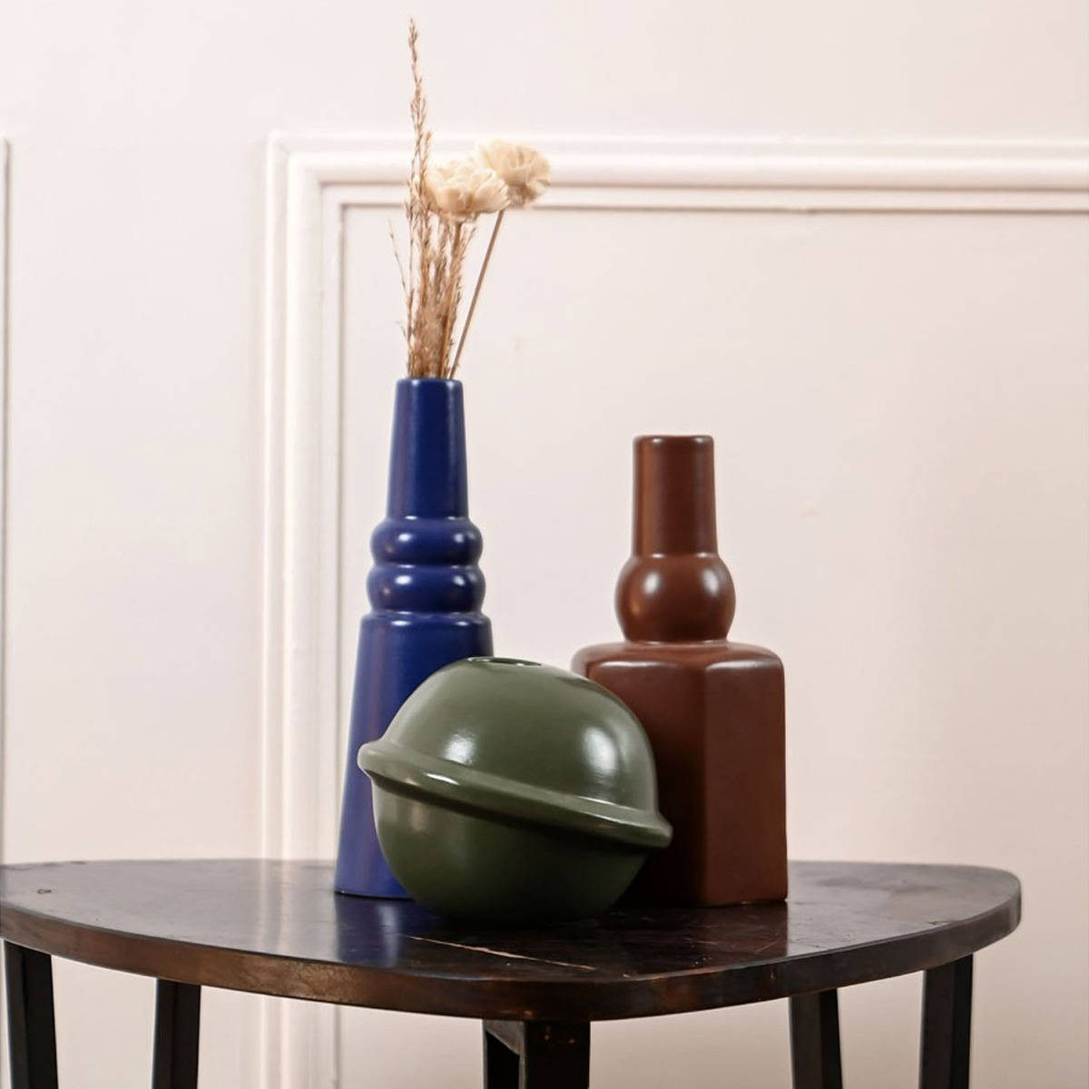 PUREZENTO Saturn Vase In Multi-Color (Set of 3)