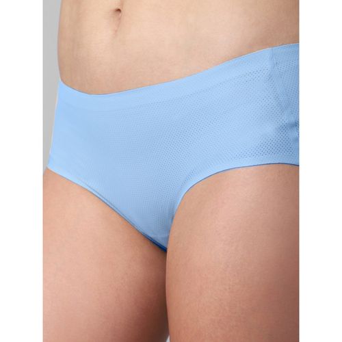 Buy Erotissch Women Blue Solid Seamless Bikini Panty Brief Online