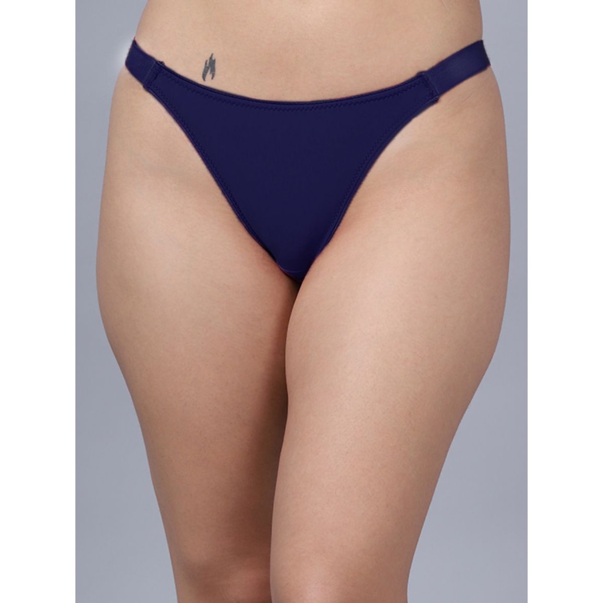 Buy Erotissch Women Blue Solid Thong Panty Briefs Online