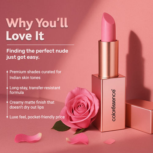 Buy Coloressence Roseate Nudes Matte Lipstick, Long Stay, Moisturising &  Waterproof Online