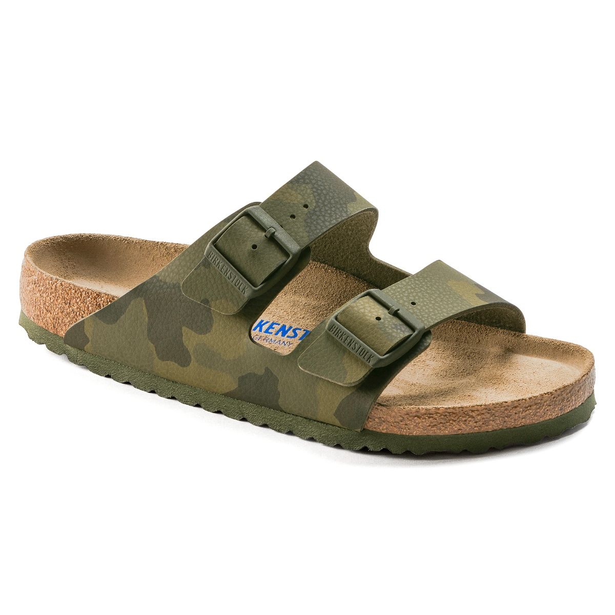 Birkenstock Arizona Soft Footbed Desert Soil Green Narrow Width Unisex Two Strap Sandals