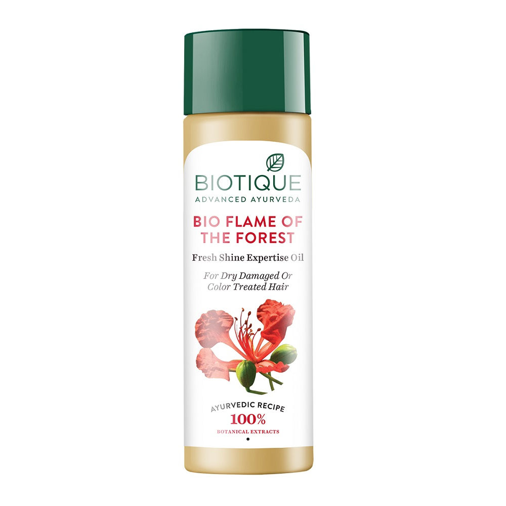 Biotique Bio Flame Of The Forest Fresh Shine Expertise Oil For Damaged &  Color Treated Hair: Buy Biotique Bio Flame Of The Forest Fresh Shine  Expertise Oil For Damaged & Color Treated