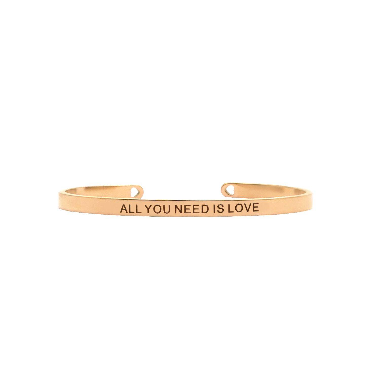 Joker & Witch All You Need Is Love Rose Gold Mantra Band For Women