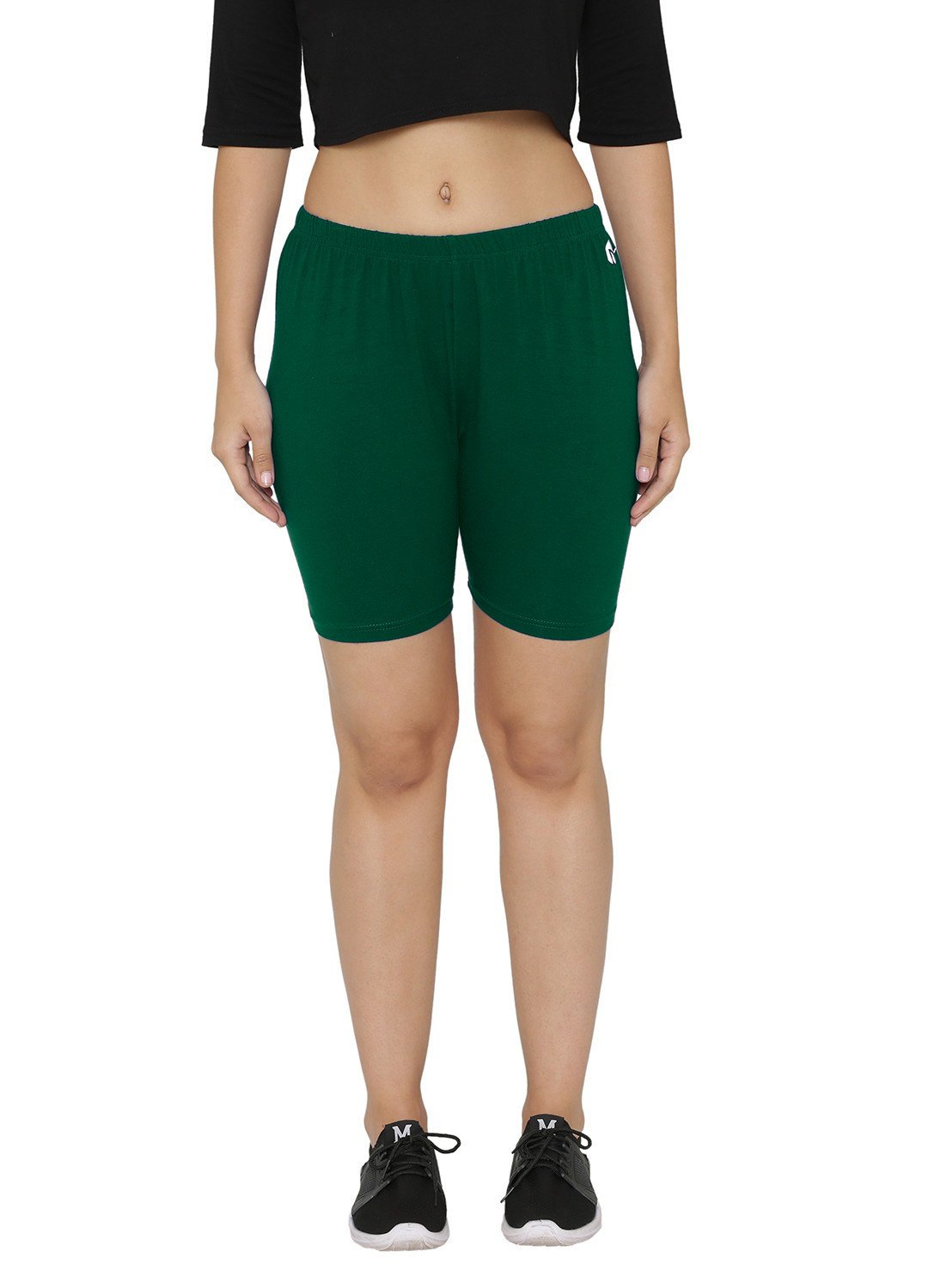 dark green biker shorts