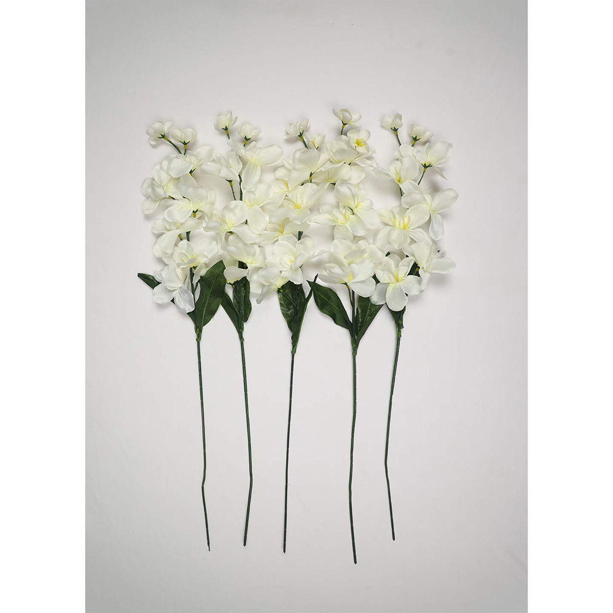 Pollination Artificial Orchid Flowers Pack Of 5 White Buy Pollination Artificial Orchid 