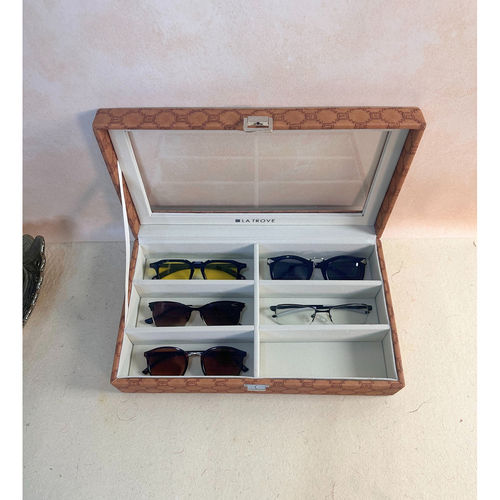 Buy La Trove Elegant Vegan Designer Leather Slot Sunglass Box