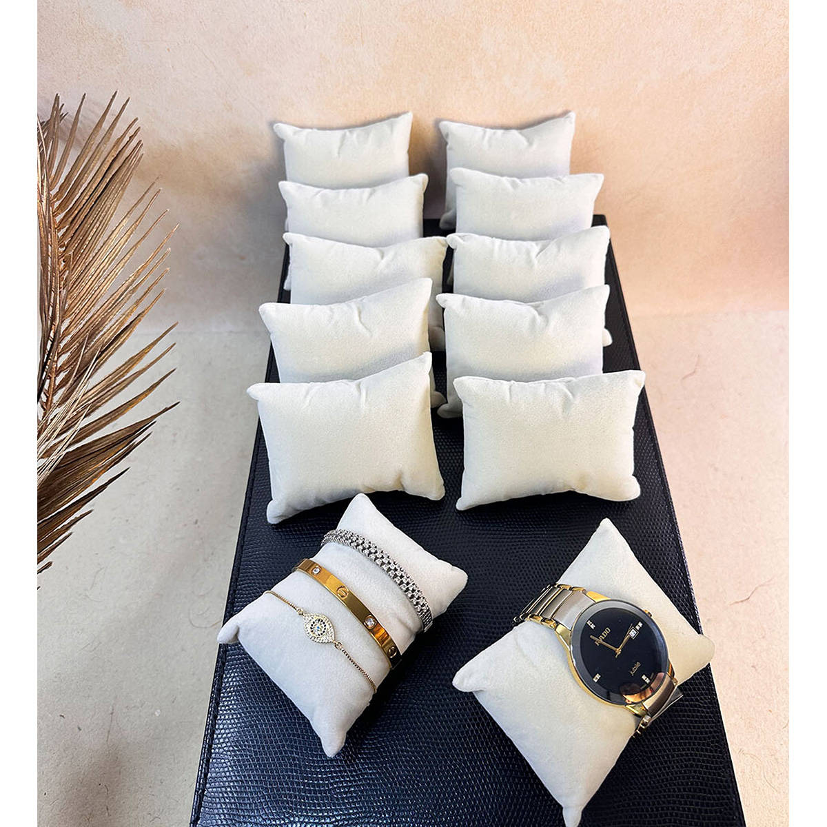 NAAYVA White Premium Flock Pack of 12 Watch Organizer & Display Pillows For Closet