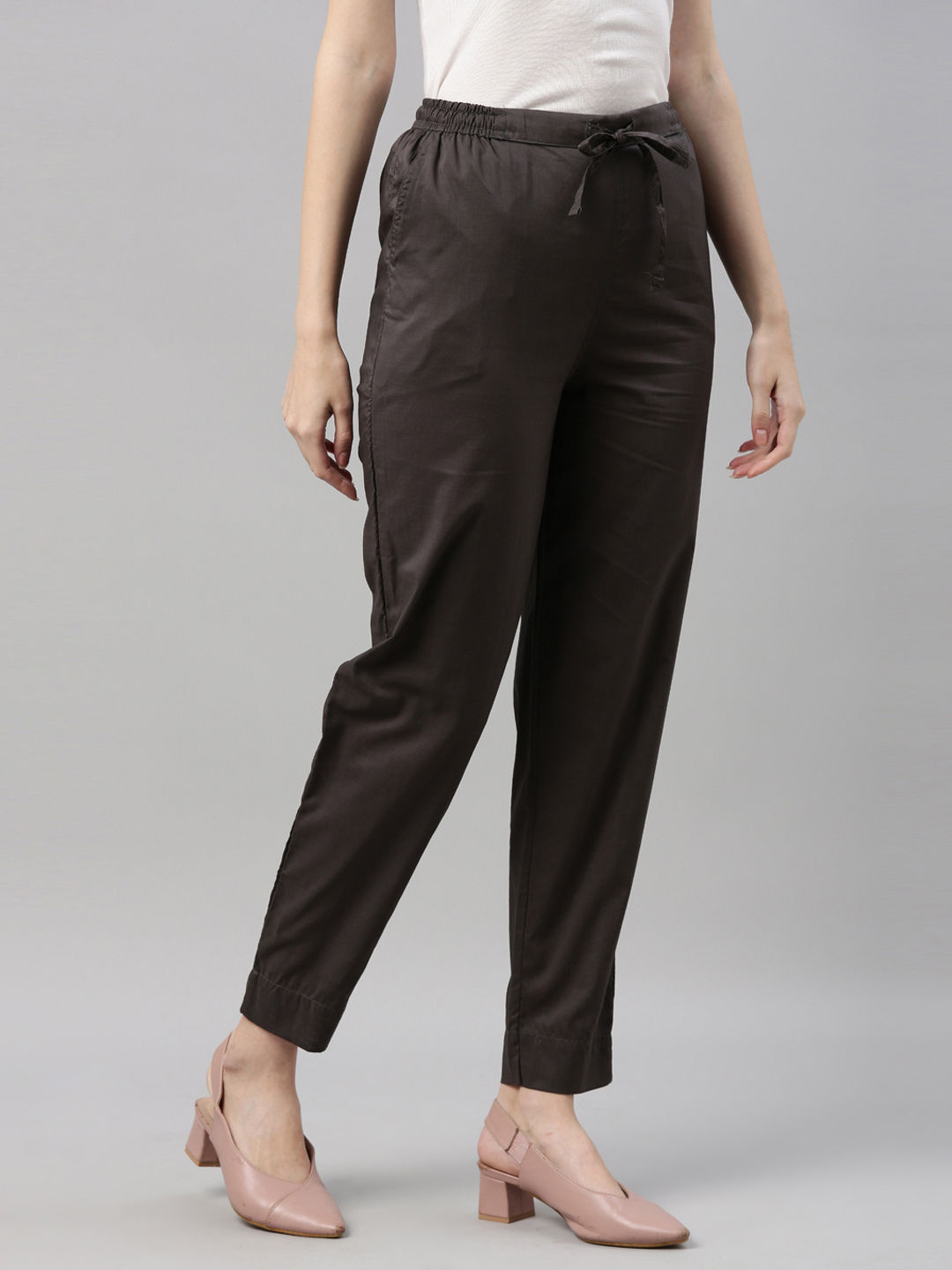 Gray Suspender Wool Pants Women 3153 – XiaoLizi