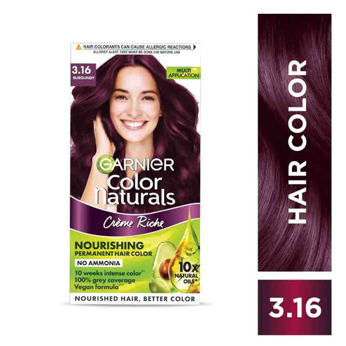 Garnier Color Naturals Creme Riche Hair Color  Burgundy: Buy Garnier  Color Naturals Creme Riche Hair Color  Burgundy Online at Best Price  in India | Nykaa