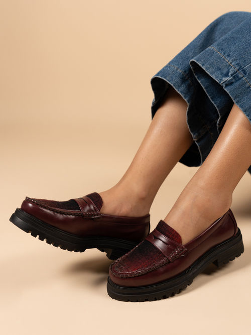 Theater Women Dr Storm Cherry Printed Penny Loafers (EURO 38)